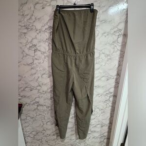 Drew Strapless Sage Jumpsuit Size L